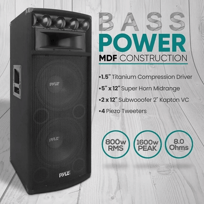Pyle Heavy Duty 7Way PA Loudspeaker Cabinet With BuiltIn Crossover Network 5
