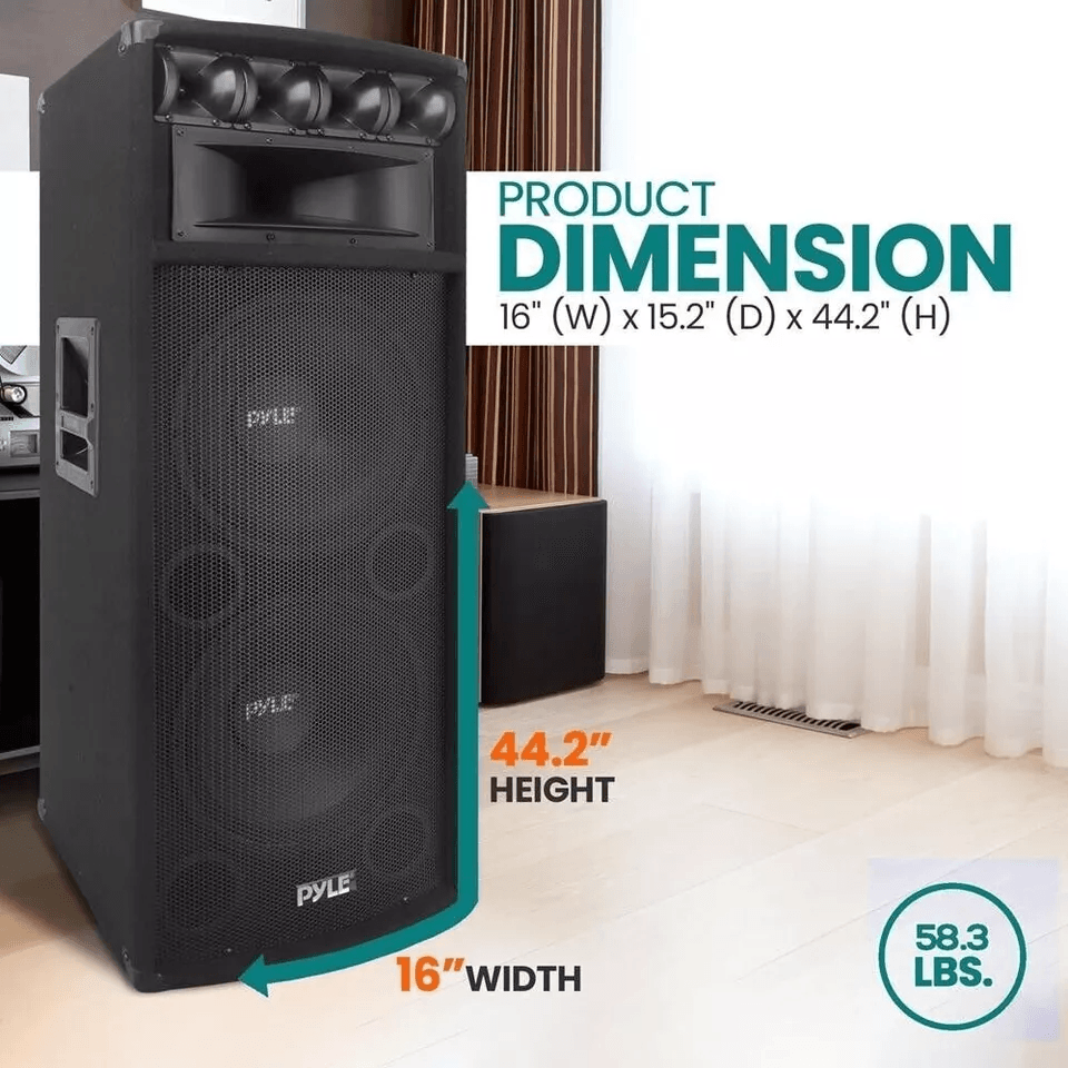 Pyle Heavy Duty 7Way PA Loudspeaker Cabinet With BuiltIn Crossover Network 2