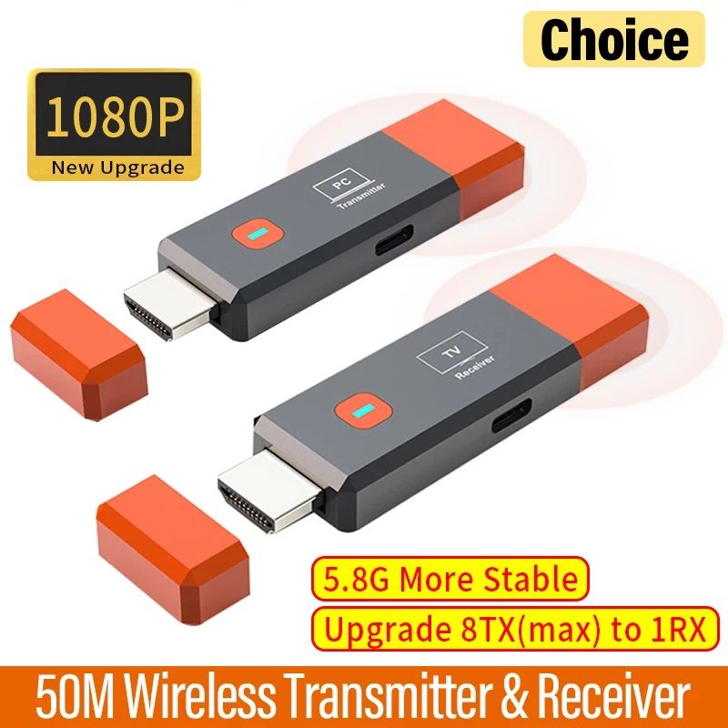 Wireless HDMI Video Dongle Adapter Transmitter  Receiver Kit for PC Camera Laptop to TV Project