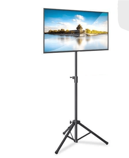 Pyle Tripod TV Stand, Portable, Height Adjustable Mount, Foldable Display Stand for Office, Home & Events