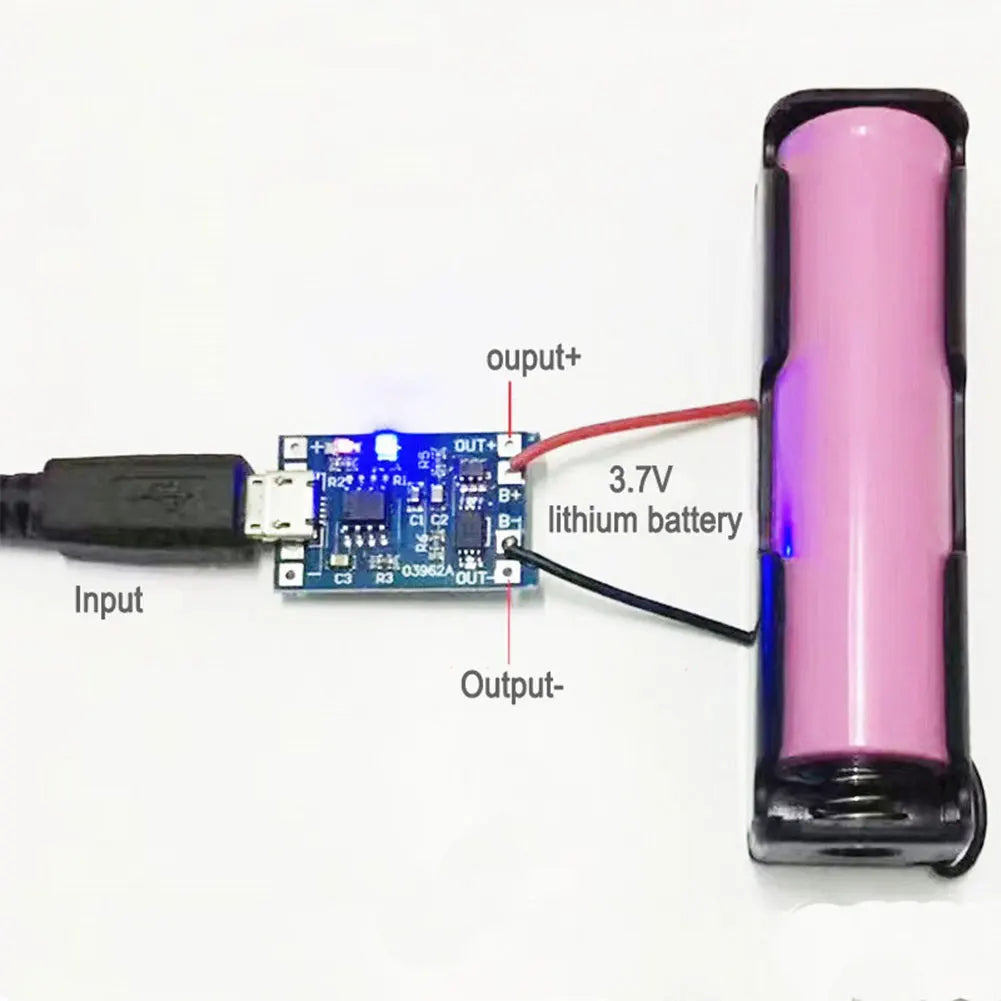Lithium Charger Board 5V 1A/2A Smart Battery Charger for 3.7V Li-ion/Lipo Micro USB & Type-C Protection Module