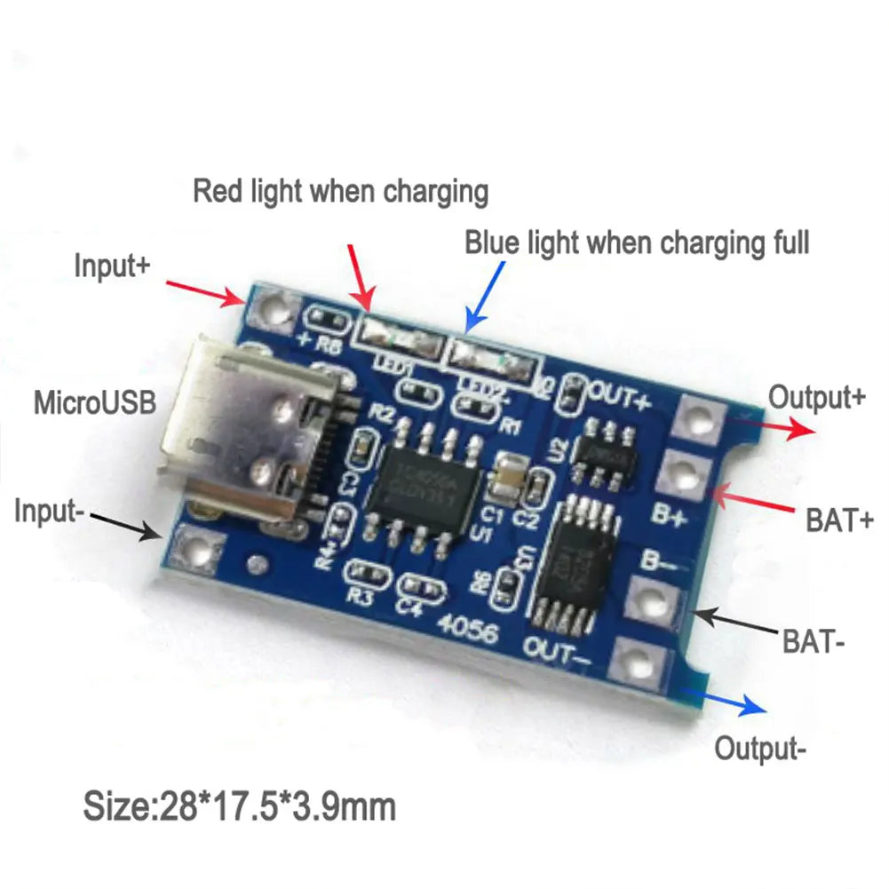 Lithium Charger Board 5V 1A2A Smart Battery Charger For 37V LiionLipo Micro USB  TypeC Protection M 1
