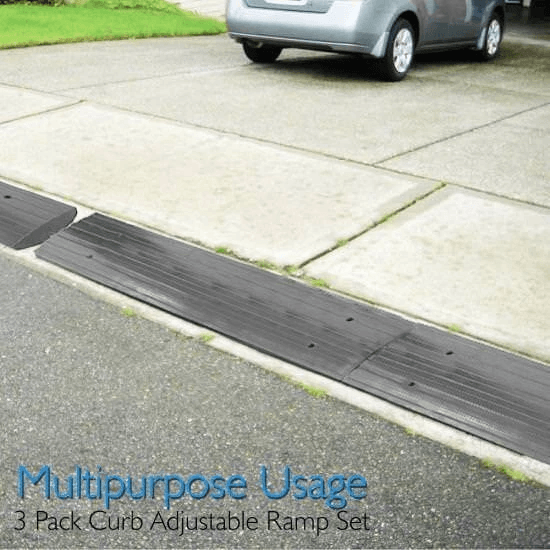 Pyle 3Piece HeavyDuty Extendable Curb Ramp 2