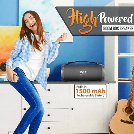 Wireless  Portable Bluetooth BoomBox Speaker System With FM Radio 3