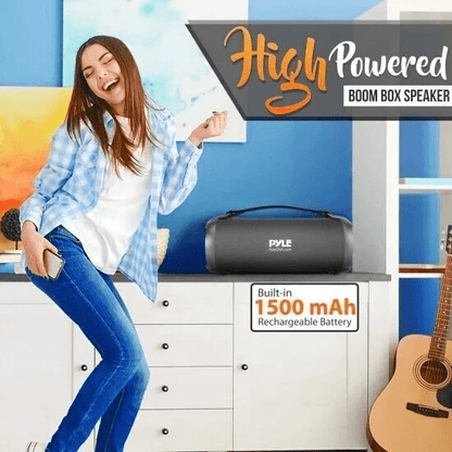 Wireless  Portable Bluetooth BoomBox Speaker System With FM Radio 3
