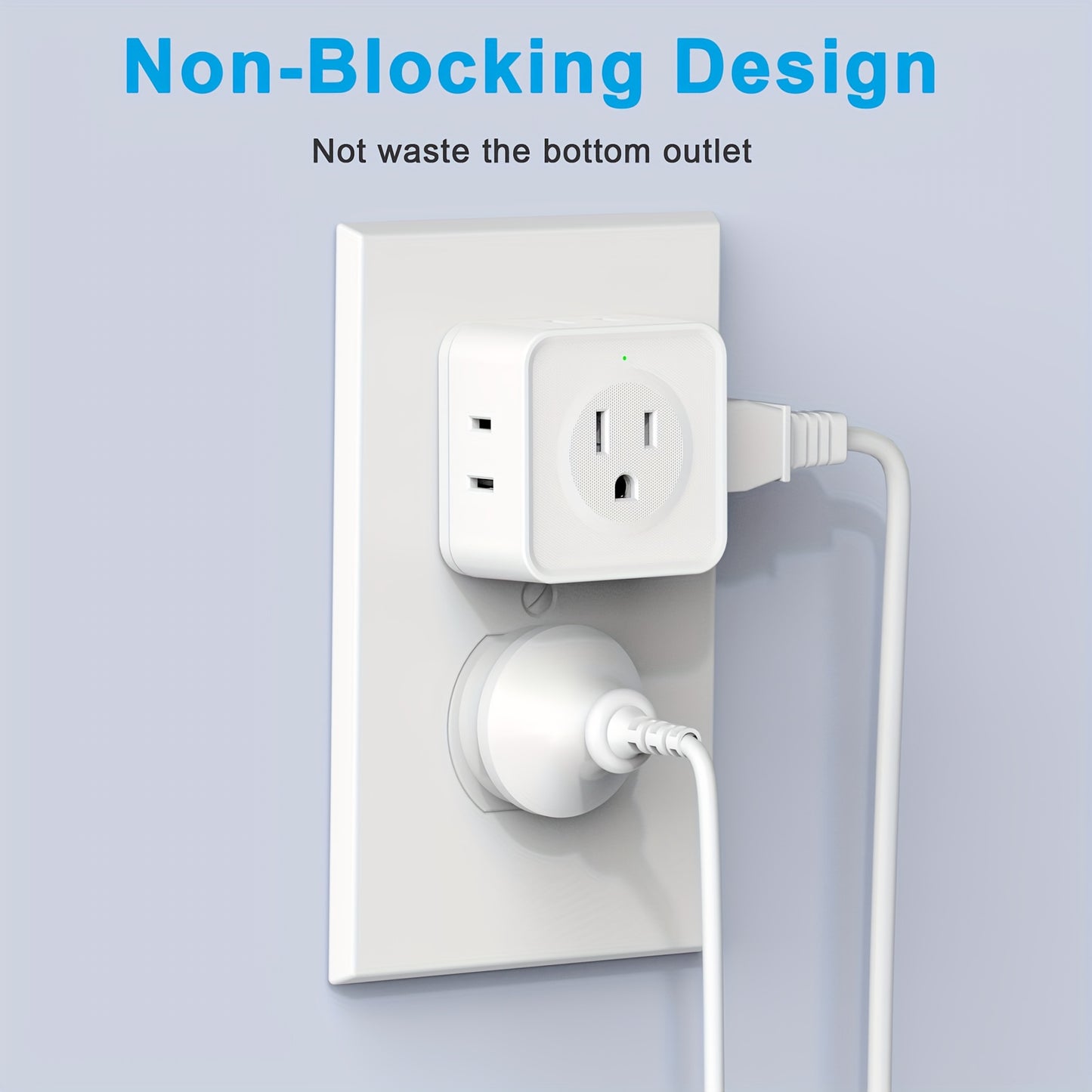 5 Way Multi Plug Outlet Extender Wall Outlet ExpanderSmall Electrical Outlet Splitter For TravelHom 4