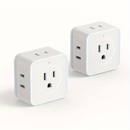 5 Way Multi Plug Outlet Extender Wall Outlet ExpanderSmall Electrical Outlet Splitter For TravelHom 6