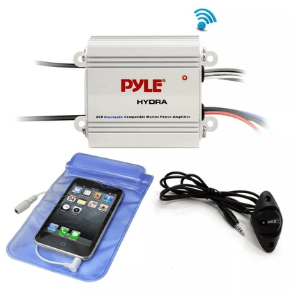 Bluetooth Ready Waterproof Marine Amplifier Kit Channel Compact Weatherproof Stereo Amp for Boat, ATV, UTV, Mobile Audio