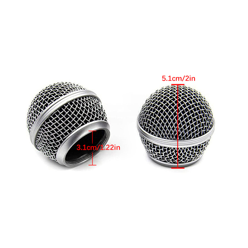 Microphone Grill Ball Cover Head Replacement for SM58 & Wireless Mic – Durable Mic Grille