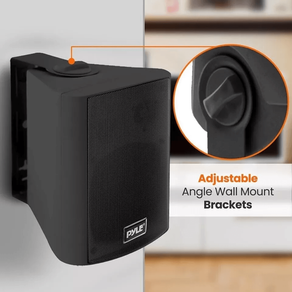 Pyle PDWR52BTBK 8Ohm Bluetooth Wall Mount Speaker 240W IndoorOutdoor Waterproof Stereo Pair 3