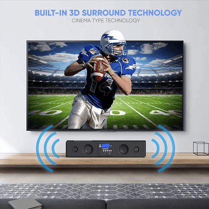 Pyle Bluetooth Soundbar Speaker With USBSD AUX FM Radio  Remote Home Theater Audio System With LCD  3