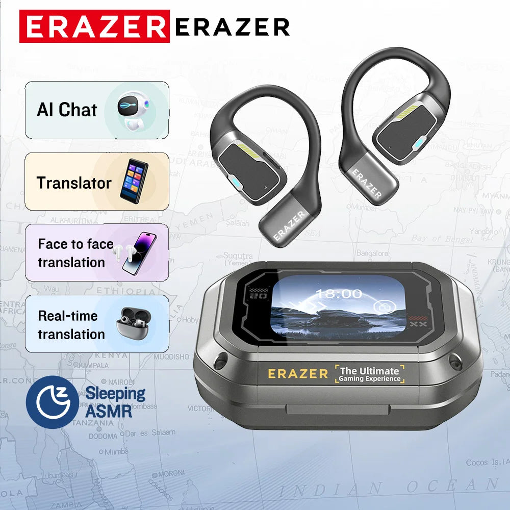 Lenovo ERAZER XP6 Wireless AI Earphones, Bluetooth 5.4 with Sleep Mode, ASMR, and DIY Equalizer App for Office & Travel