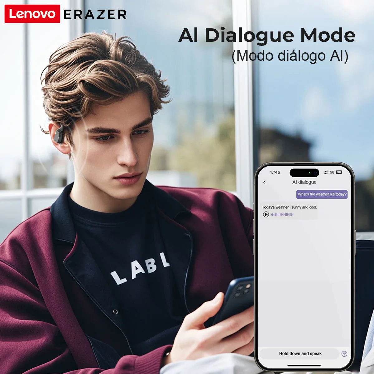 Lenovo ERAZER XP6 Wireless AI Earphones Bluetooth 54 With Sleep Mode ASMR And DIY Equalizer App For 1