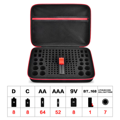 Battery Organizer Case With Tester Holds 140 Batteries Includes BT168 Checker Ideal For Garage Orga 1
