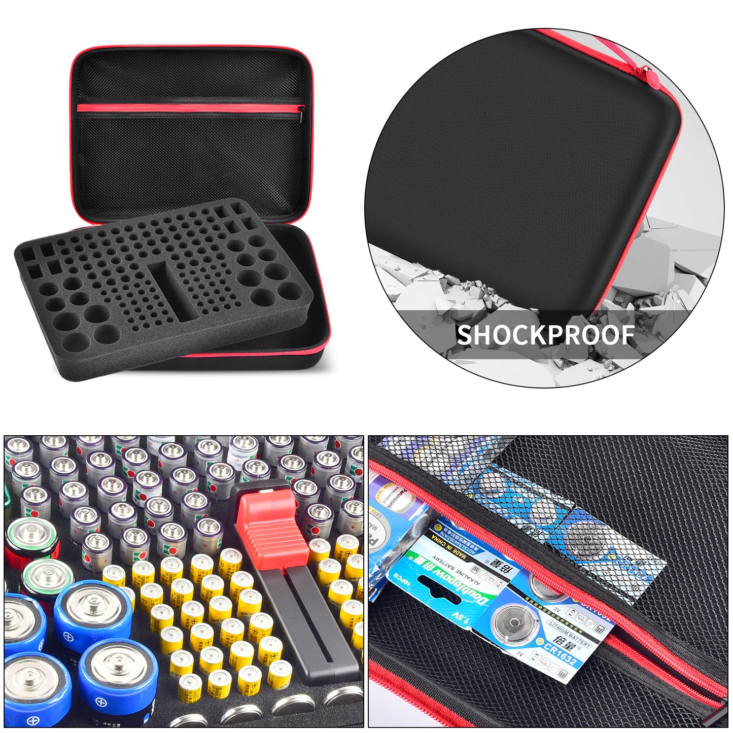 Battery Organizer Case With Tester Holds 140 Batteries Includes BT168 Checker Ideal For Garage Orga 3