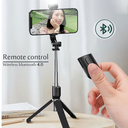 Portable Bluetooth Selfie Stick with Tripod, Retractable Multifunctional Phone Holder & Wireless Remote Shutter