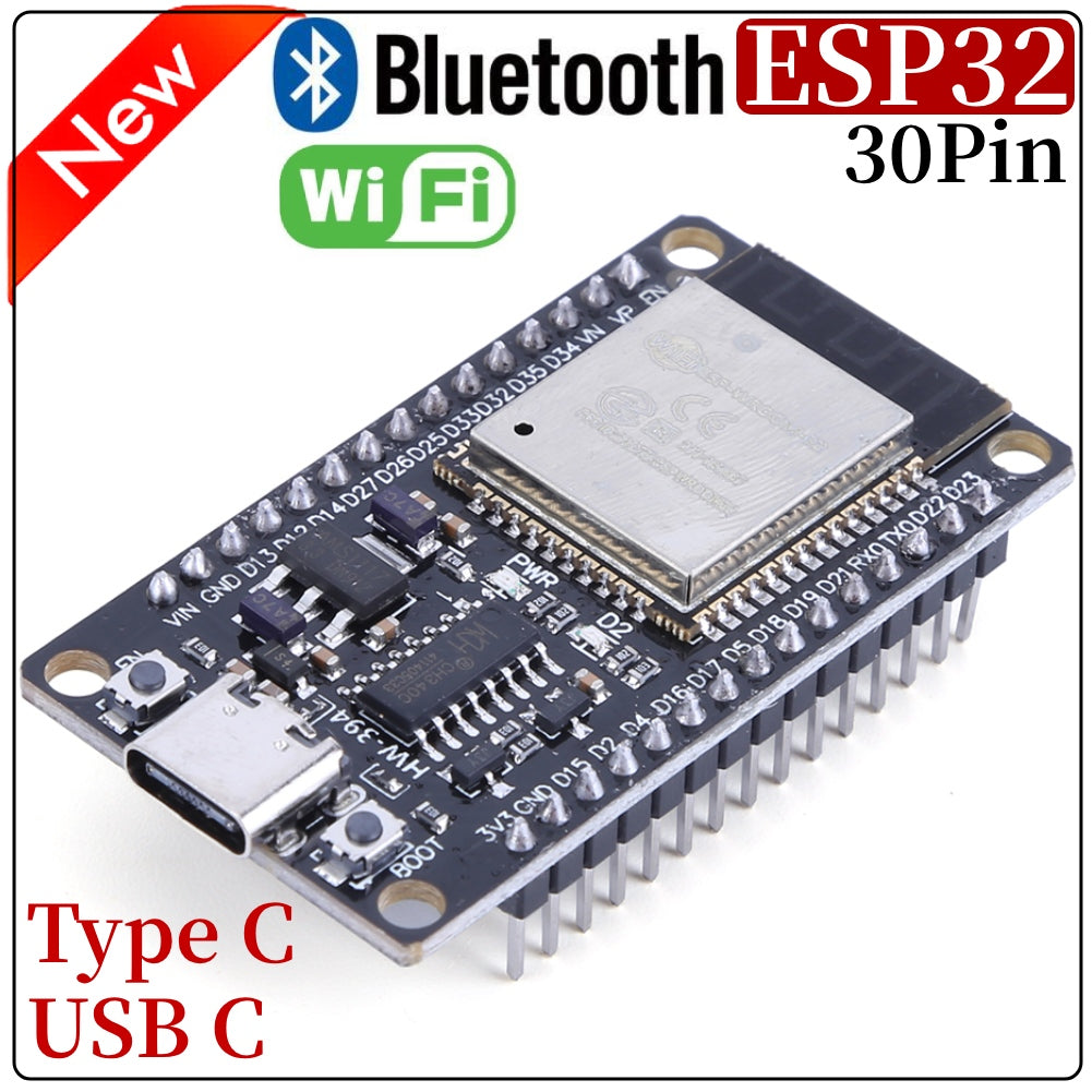 ESP32 WROOM,32S 30 Pin Development Board ,Dual Core 240MHz,WiFi & Bluetooth 4.2, Ideal for IoT & Smart Home Applications