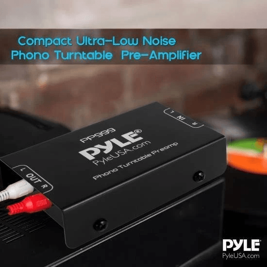 Pyle PRO Phono Turntable PreAmplifier HiFi Audio Preamp For MM Turntables With RCA Input  Output Gr 1