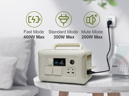 POWERS R600 Portable Generator 600W Power Station With AC Outlets 299Wh LiFePO4 Battery For Camping 1