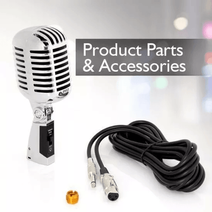 Pyle Retro Universal Compa Handheld/Stand-Held Mic, Classic Dynamic Microphone for Singing, Podcasts, Events & Stage Us