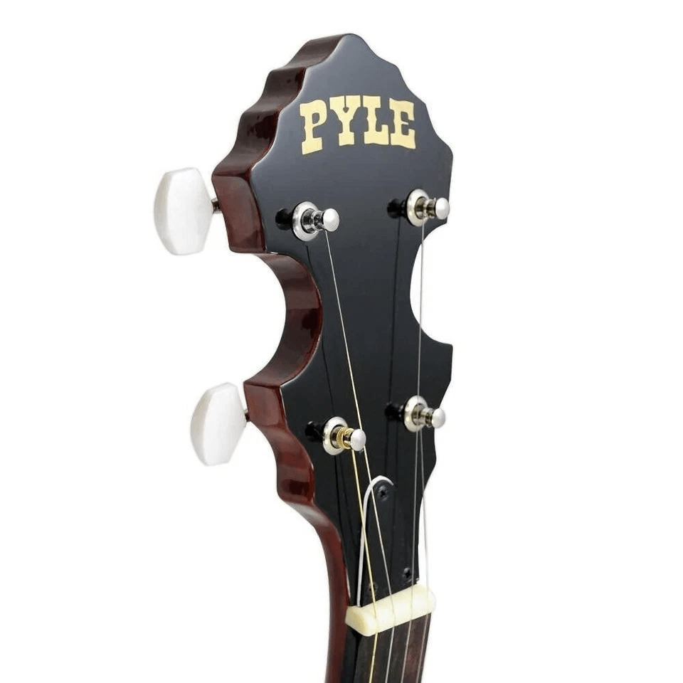 Pyle 5 String Banjo With Chrome Hardware Mahogany Rosewood  Maplewood Construction 2