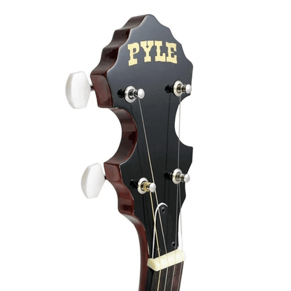 Pyle 5 String Banjo With Chrome Hardware Mahogany Rosewood  Maplewood Construction 2