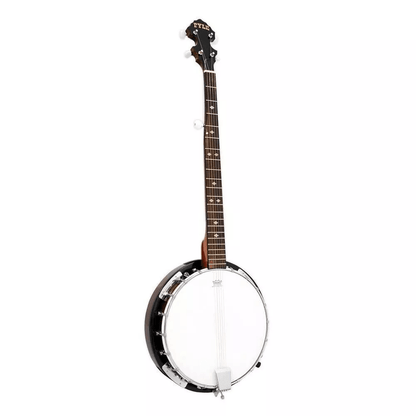 Pyle 5 String Banjo with Chrome Hardware, Mahogany, Rosewood & Maplewood Construction