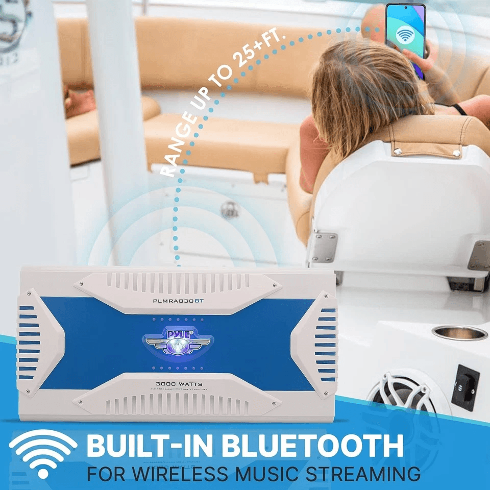 Pyle Marine Waterproof Bluetooth 8 Channel Amplifier 5