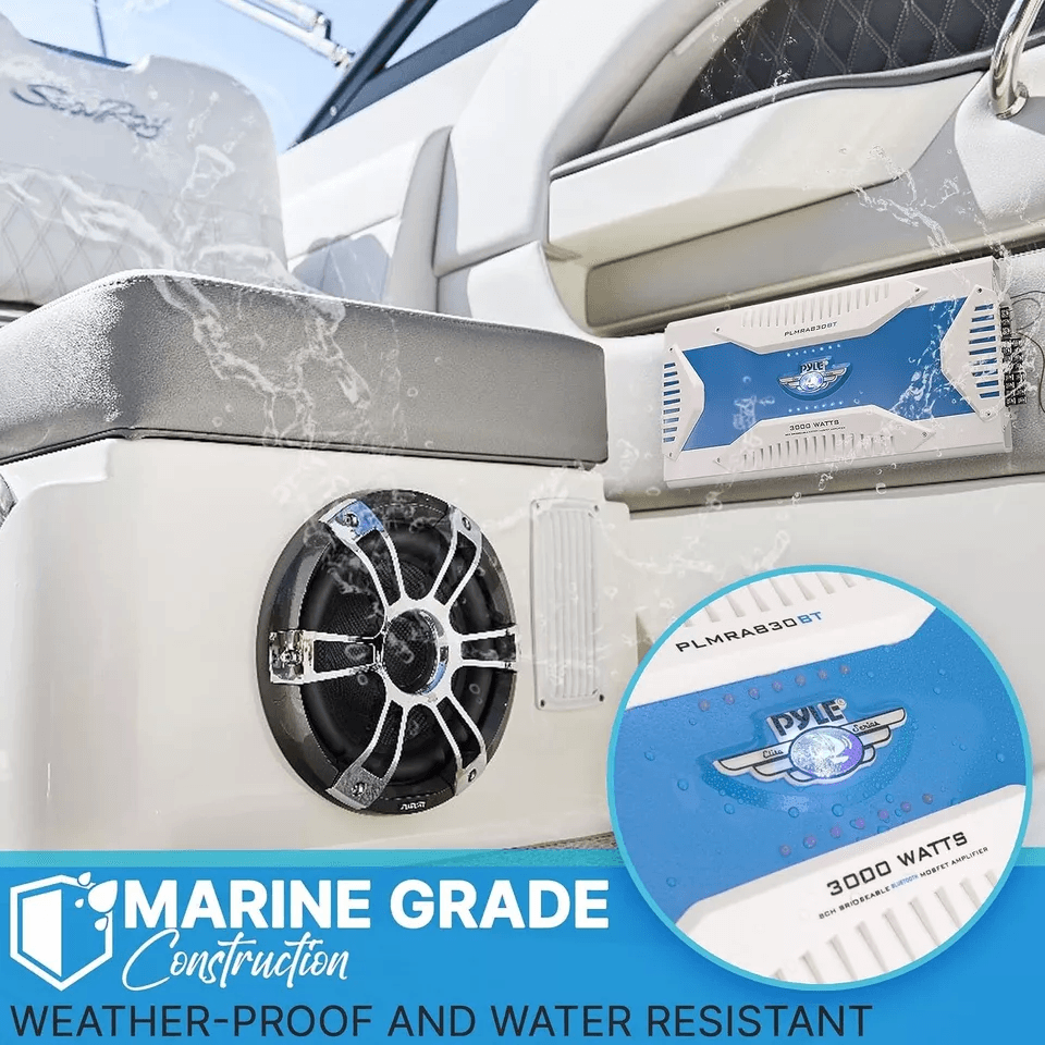 Pyle Marine Waterproof Bluetooth 8 Channel Amplifier 4