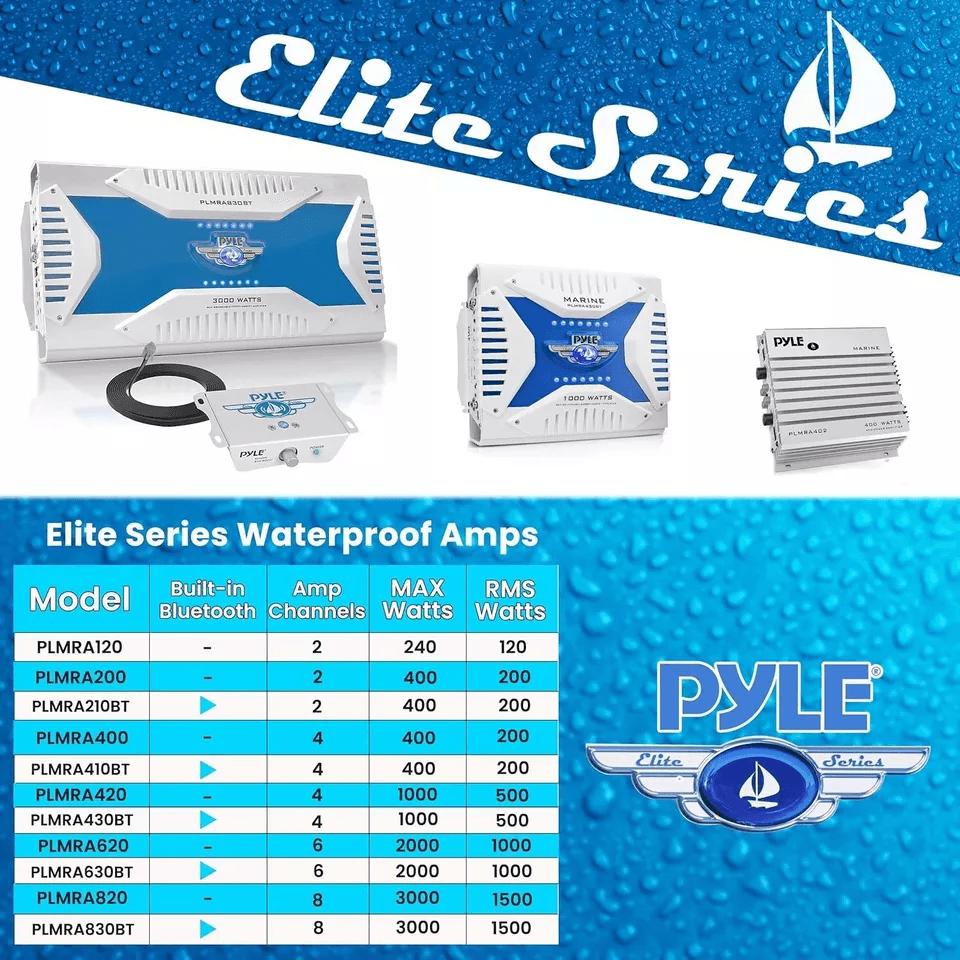 Pyle Marine Waterproof Bluetooth 8 Channel Amplifier 2