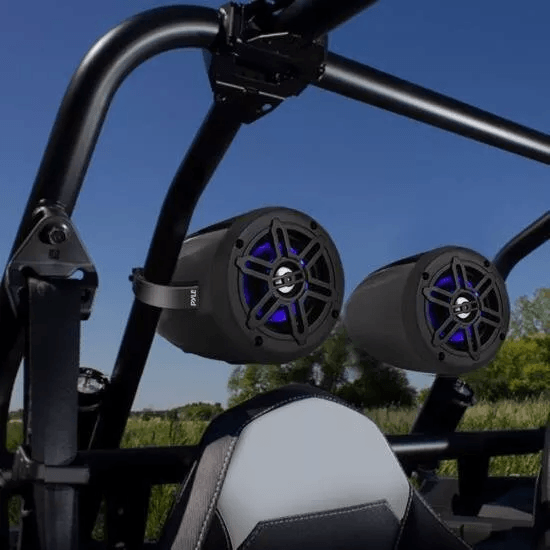 Pyle Bluetooth Ready Marine Tower Speakers With LED Lights Waterproof Wakeboard Speakers For Boat   4