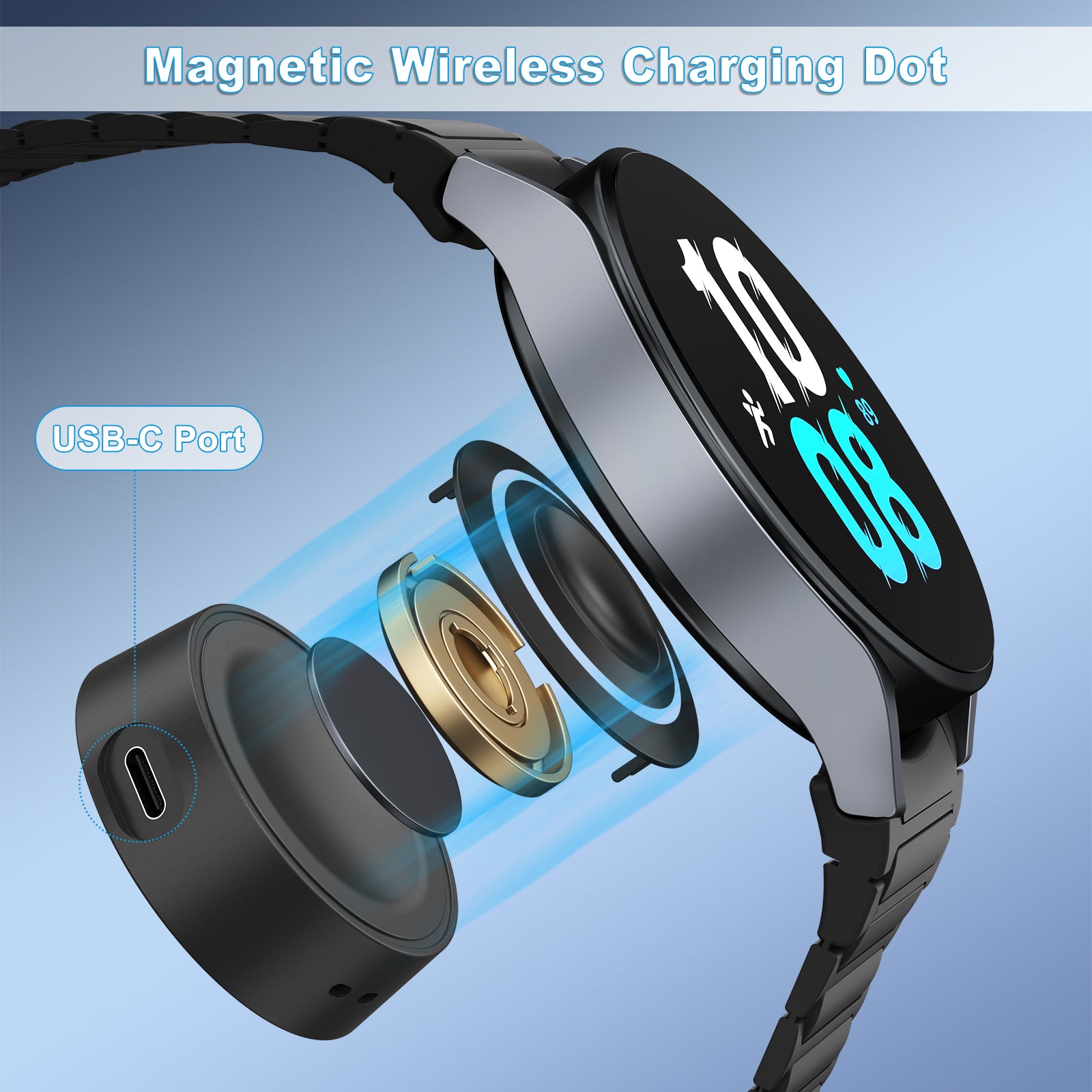 Wireless Magnetic Charging Dock For Samsung Galaxy Watch 7654  Classic Fast Charging Watch Dock 2