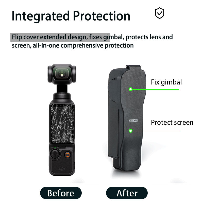 DJI Osmo Pocket 3 Protective Case AntiFall Flip Cover Quick Release Camera Lens  Screen Protector A 3