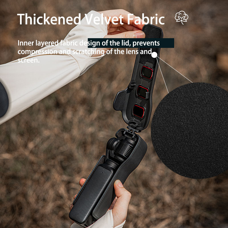 DJI Osmo Pocket 3 Protective Case AntiFall Flip Cover Quick Release Camera Lens  Screen Protector A 4