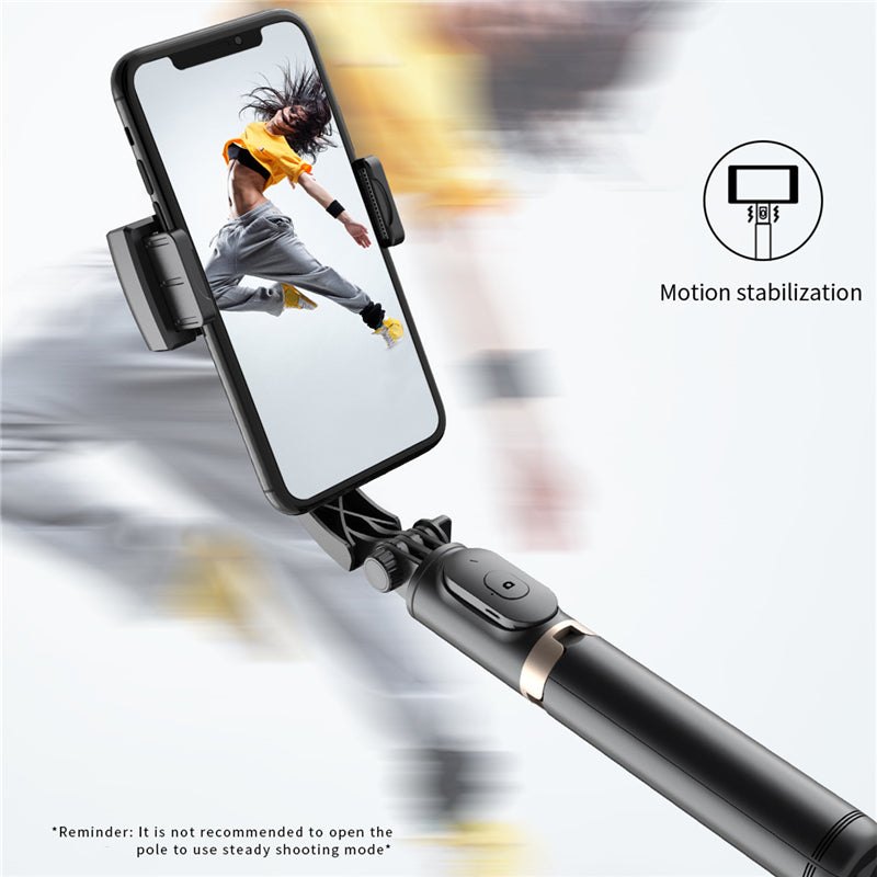 All In One Selfie Stick Tripod Roreta Bluetooth Gimbal Stabilizer Foldable Extendable  Wireless Rem 1