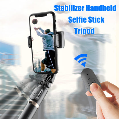 All In One Selfie Stick Tripod Roreta Bluetooth Gimbal Stabilizer Foldable Extendable  Wireless Rem 5