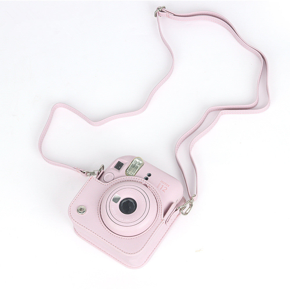 Instax Mini 12 PU Leather Camera Case Soft Protective Travel Bag With Shoulder Strap For Fujifilm I 3