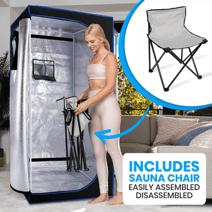 Pyle Portable Steam Sauna Personal InHome Detox Spa With Foldable Chair  4L Steamer 4
