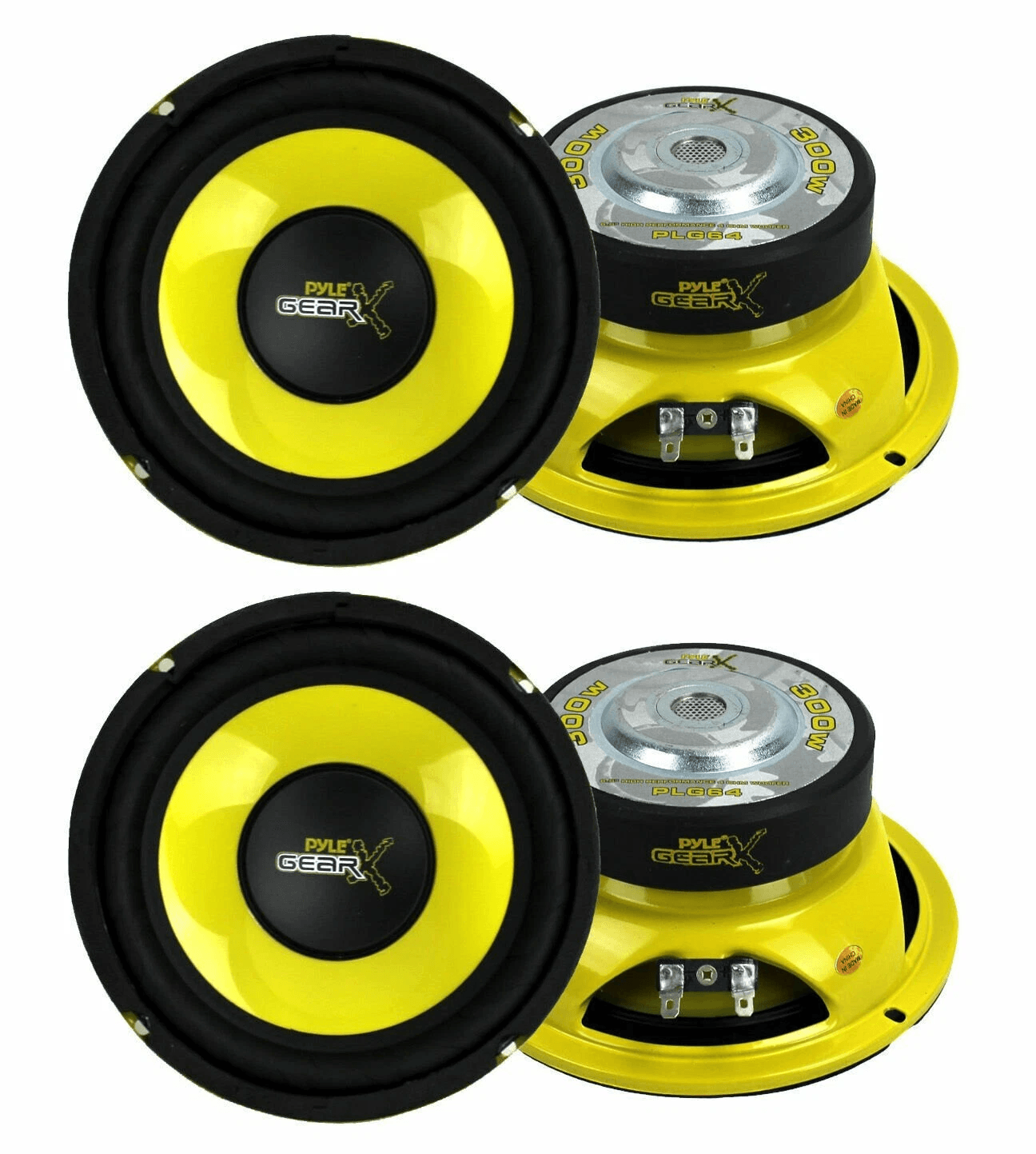 Pyle RMS Component Speaker System, Peak Car Audio Speakers with Poly Injected Cone & Aluminum Voice Coil