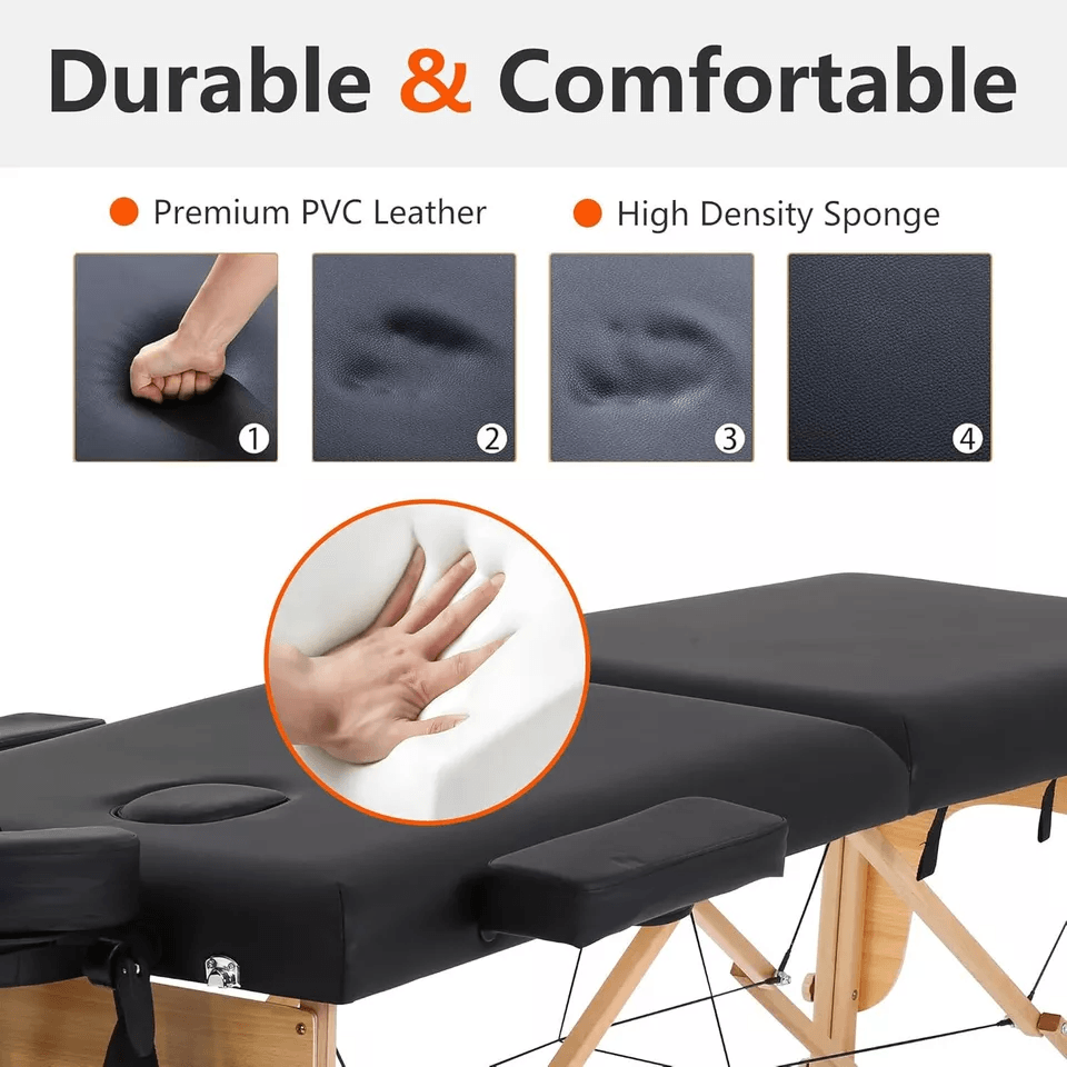 Folding Massage Bed Portable Spa Table With Carrying Case 1