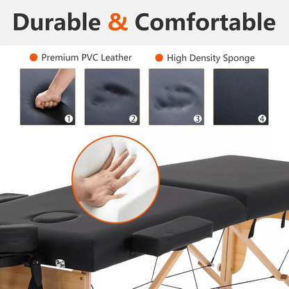 Folding Massage Bed Portable Spa Table With Carrying Case 1