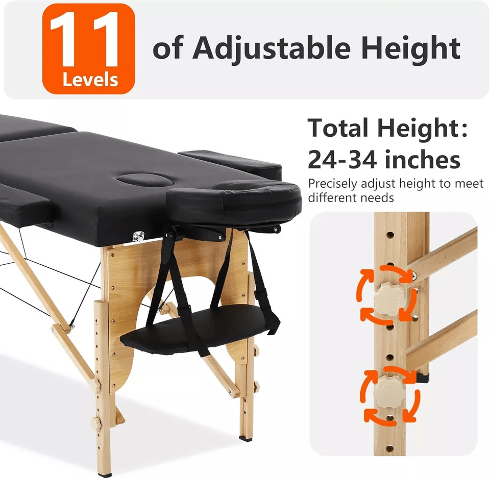 Folding Massage Bed Portable Spa Table With Carrying Case 3