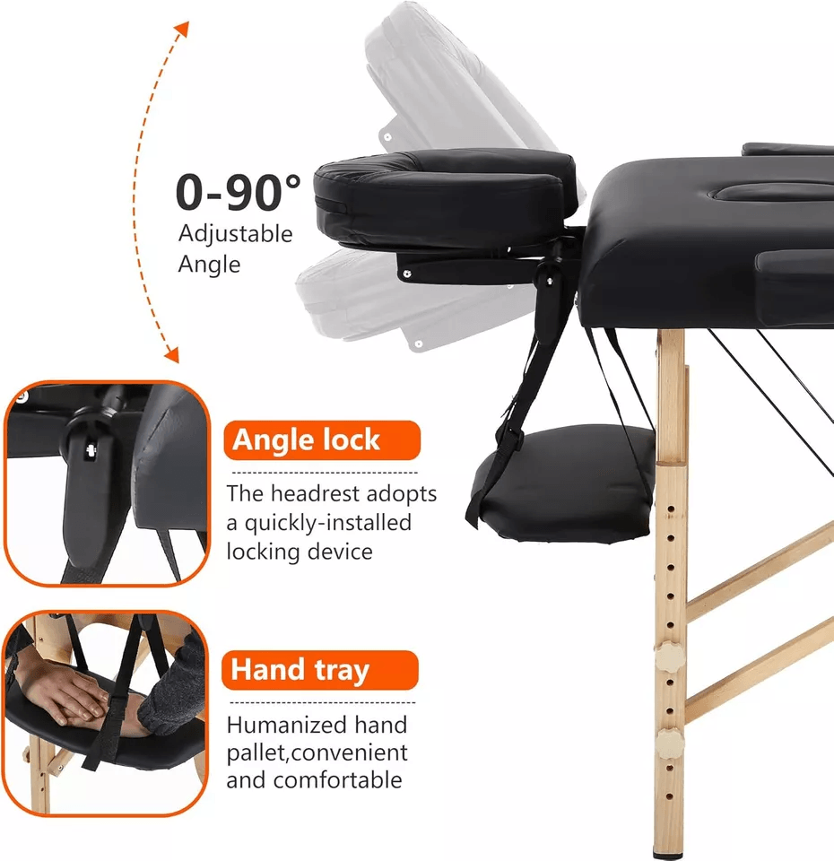 Folding Massage Bed Portable Spa Table With Carrying Case 5