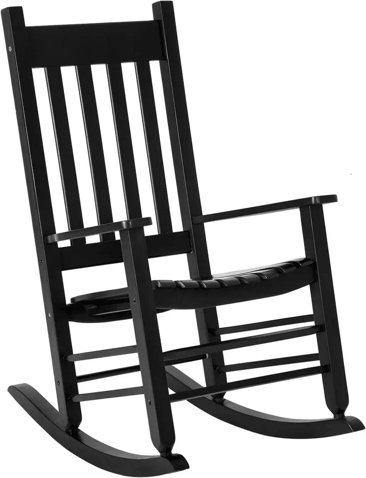 Outdoor Rocking Chair Patio Rocking Chair Porch Rocking WHigh Back Solid Wood Rocker Chairs For Gar 12