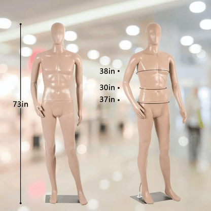 Male Full Body Realistic Mannequin Display With Head Turns Adjustable Dress Form With Metal Base Fo 6