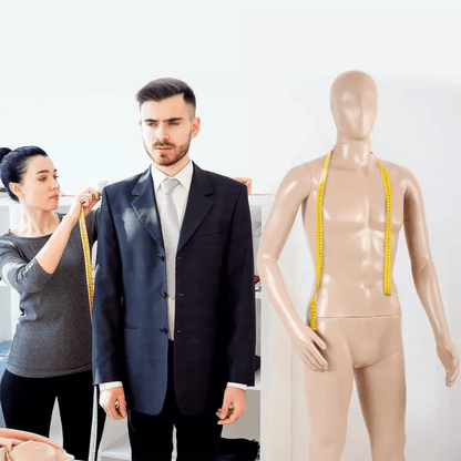 Male Full Body Realistic Mannequin Display With Head Turns Adjustable Dress Form With Metal Base Fo 3