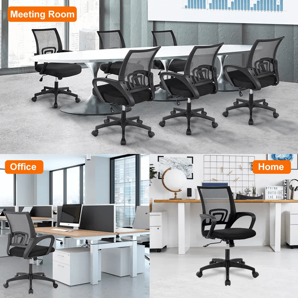 Ergonomic Mesh Office Chair With Lumbar Support Adjustable Home Desk Chair For Comfort And Producti 3