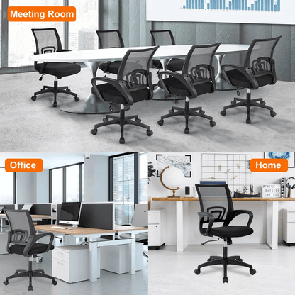 Ergonomic Mesh Office Chair With Lumbar Support Adjustable Home Desk Chair For Comfort And Producti 3