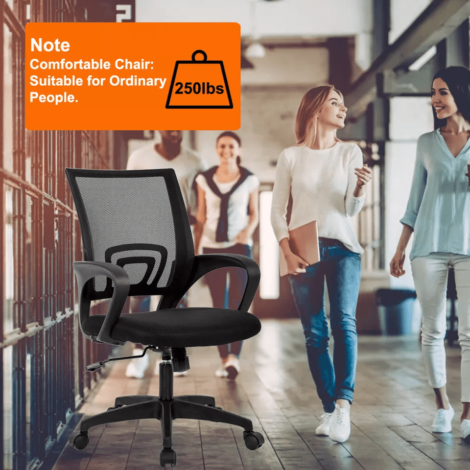 Ergonomic Mesh Office Chair With Lumbar Support Adjustable Home Desk Chair For Comfort And Producti 2