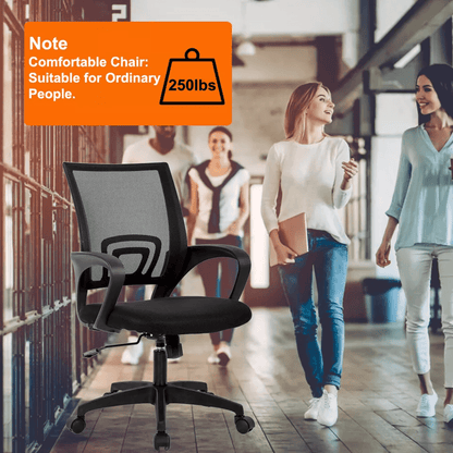 Ergonomic Mesh Office Chair With Lumbar Support Adjustable Home Desk Chair For Comfort And Producti 2